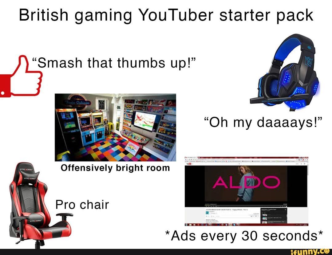 gamer starter pack meme