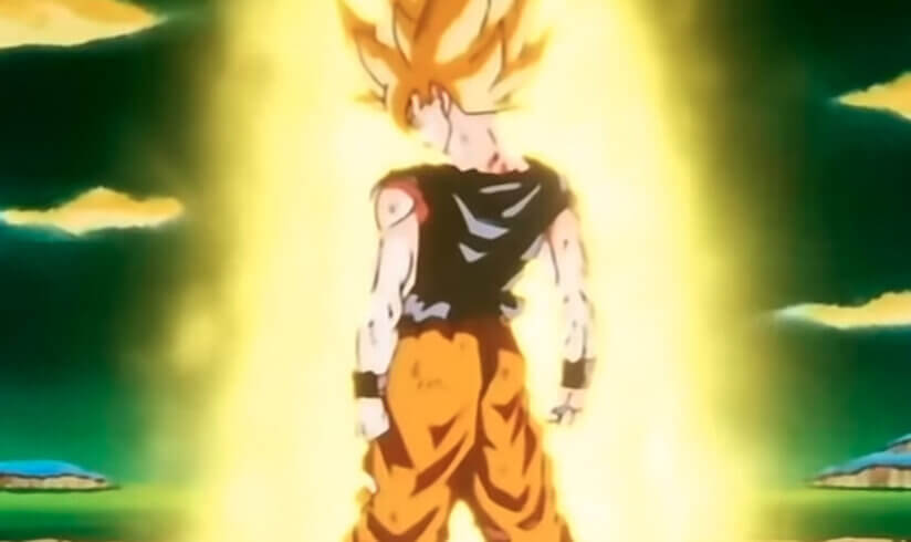 what episode does goku turn super saiyan