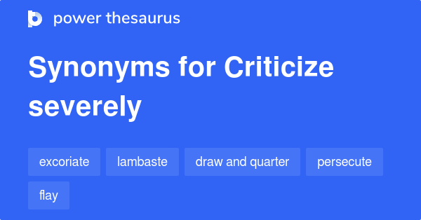 criticism synonym