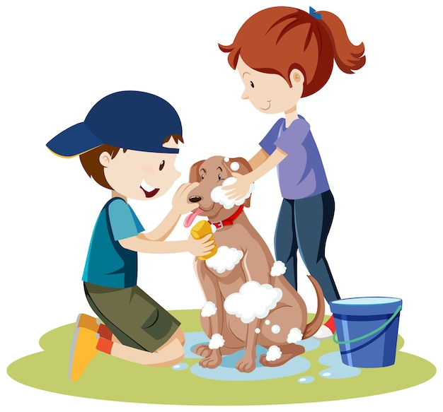 bathing animals clipart