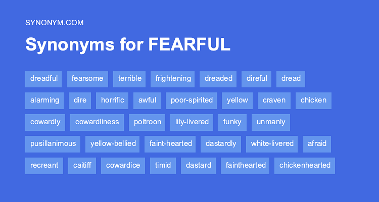 fearful synonym