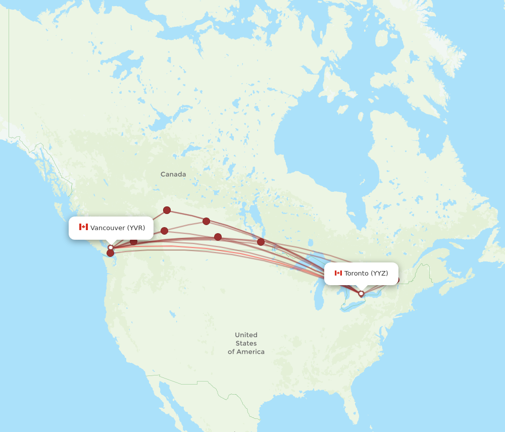 vancouver to toronto flight duration