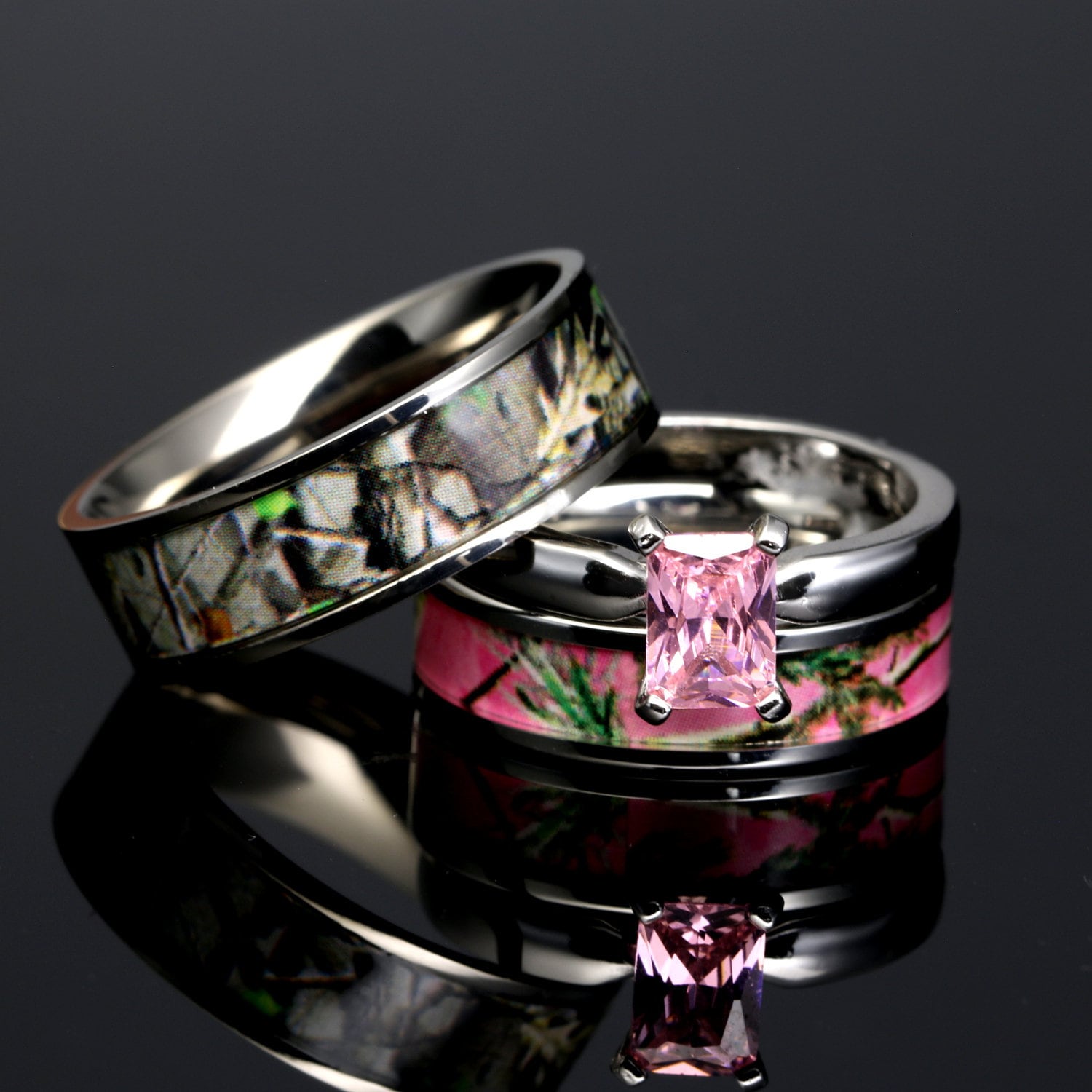 camouflage wedding rings