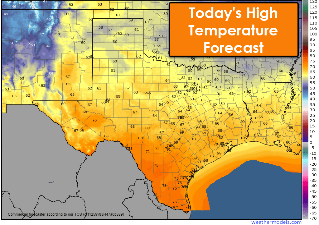 temperature texas december