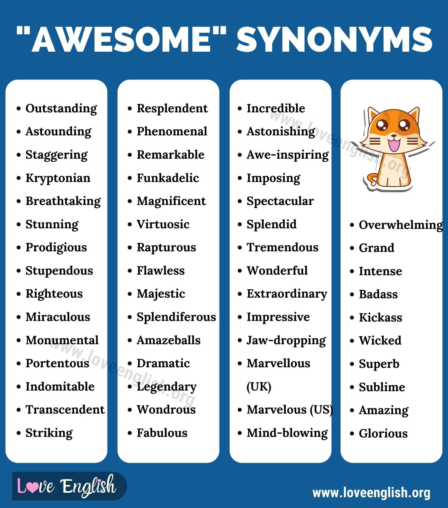 synonyms for awesome slang