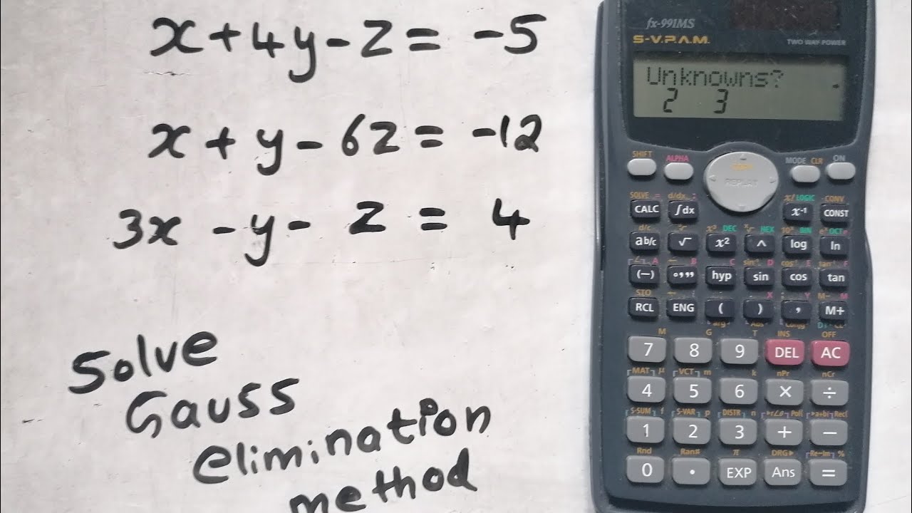 gauss elimination method solver