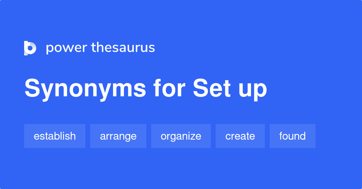 synonym for set up