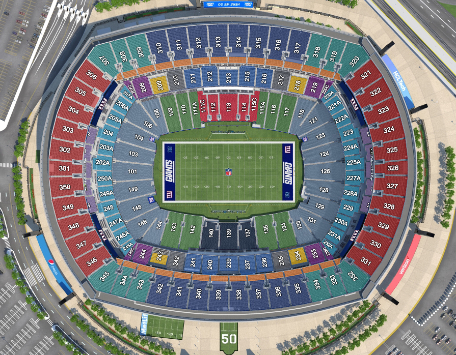 giants stadium seating chart