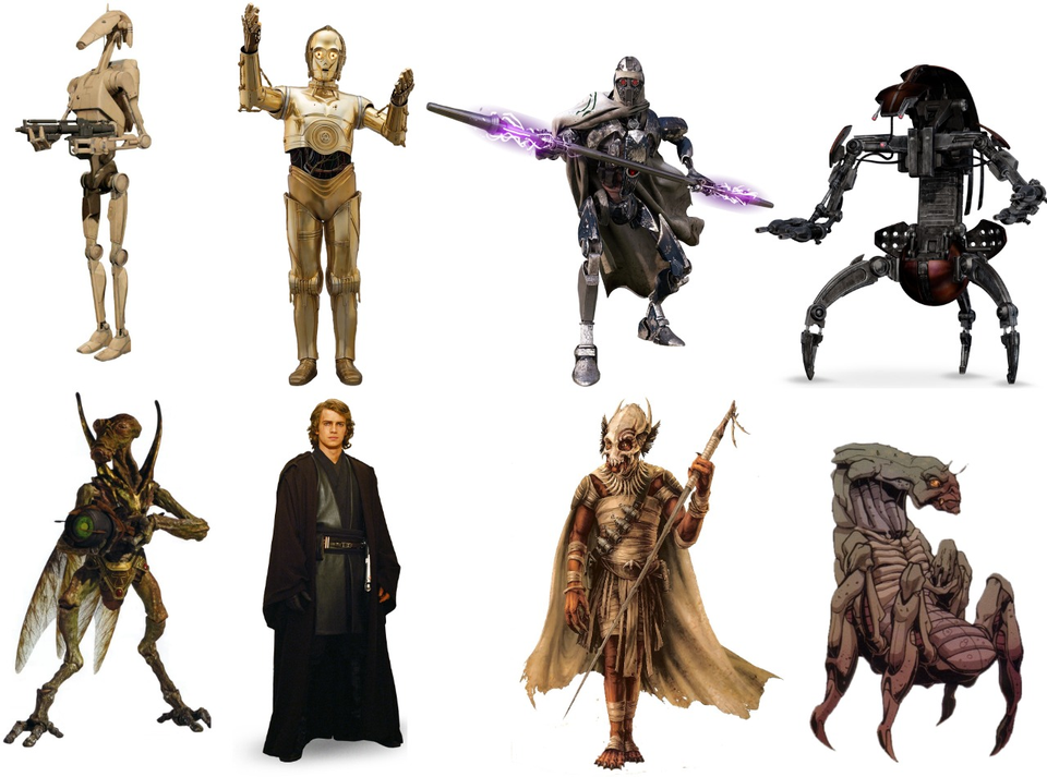 all types of star wars droids