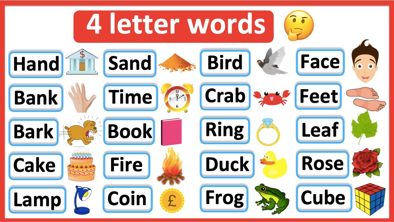 4 letter words a