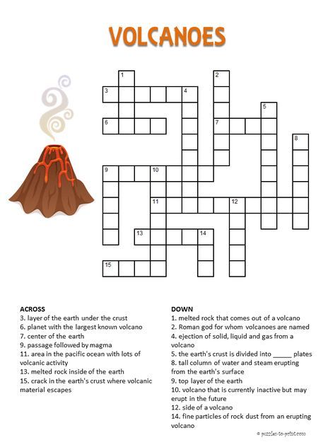 inactive as a volcano crossword