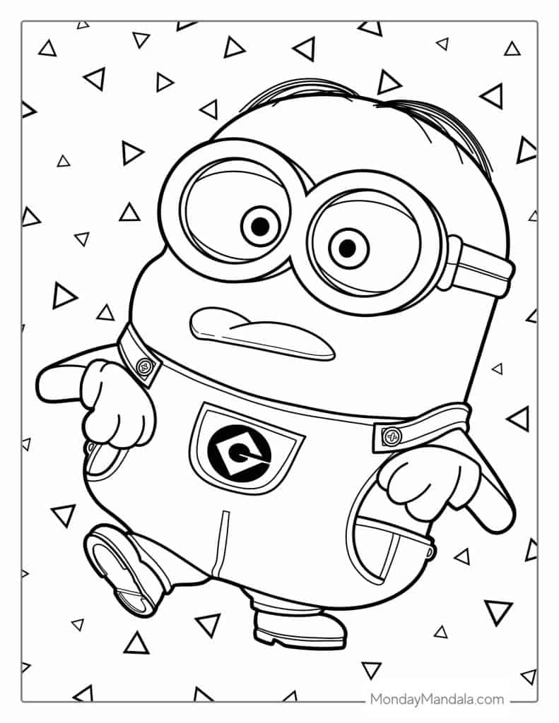 minions colouring in pages