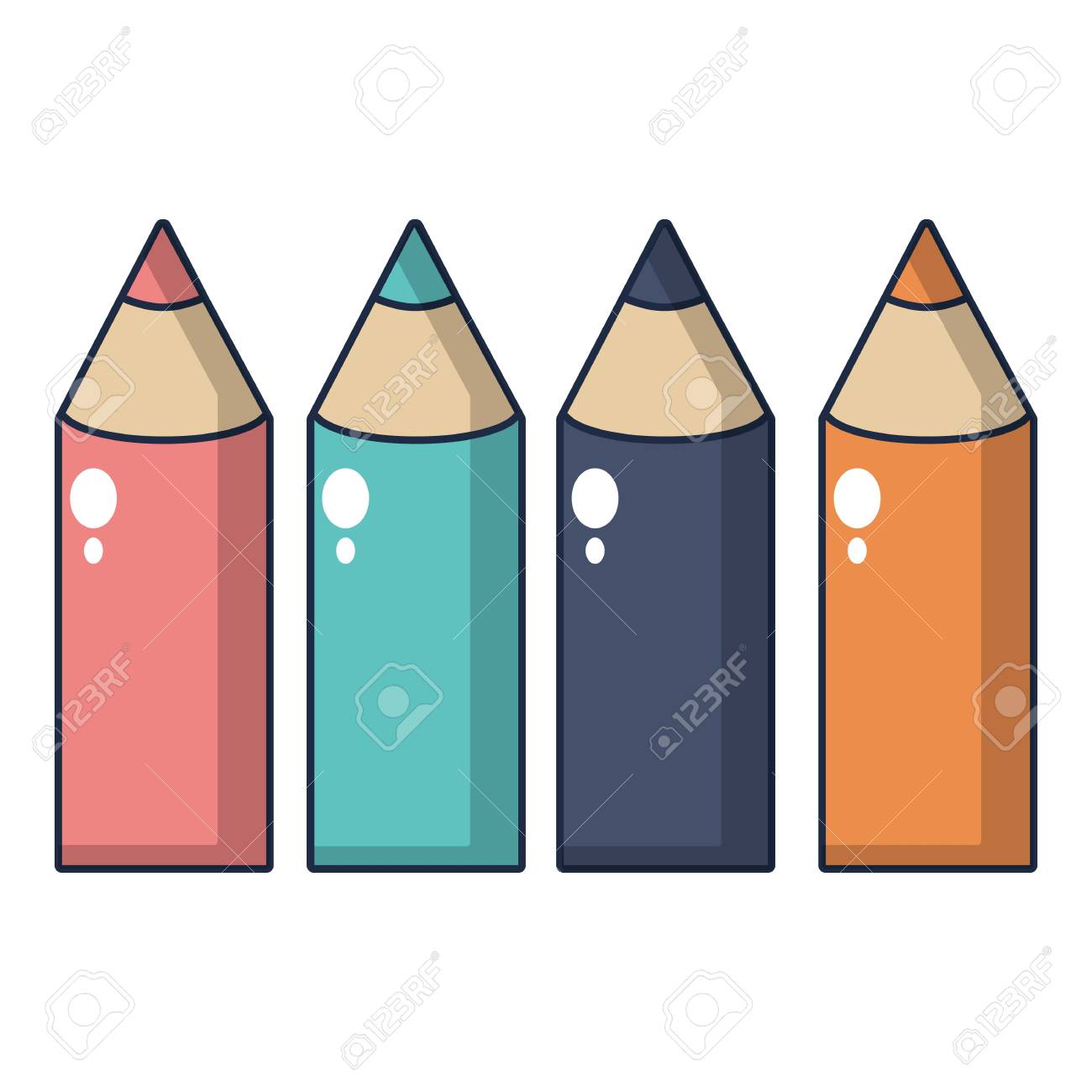 dibujo lapices de colores animados