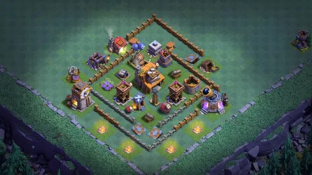 clash of clans builder hall 4 base