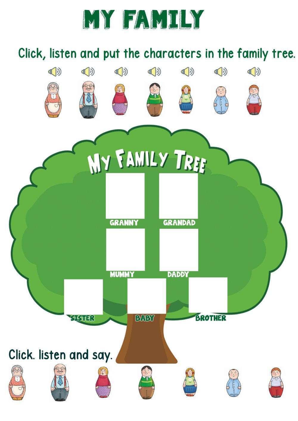 my family tree worksheet