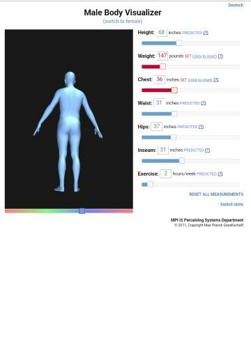 male body visualizer