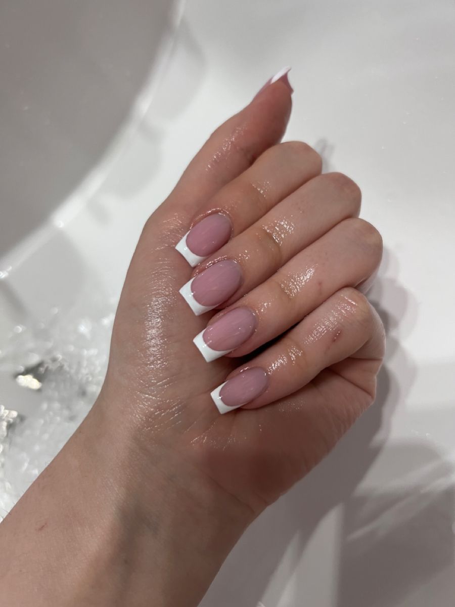 square french tip nails