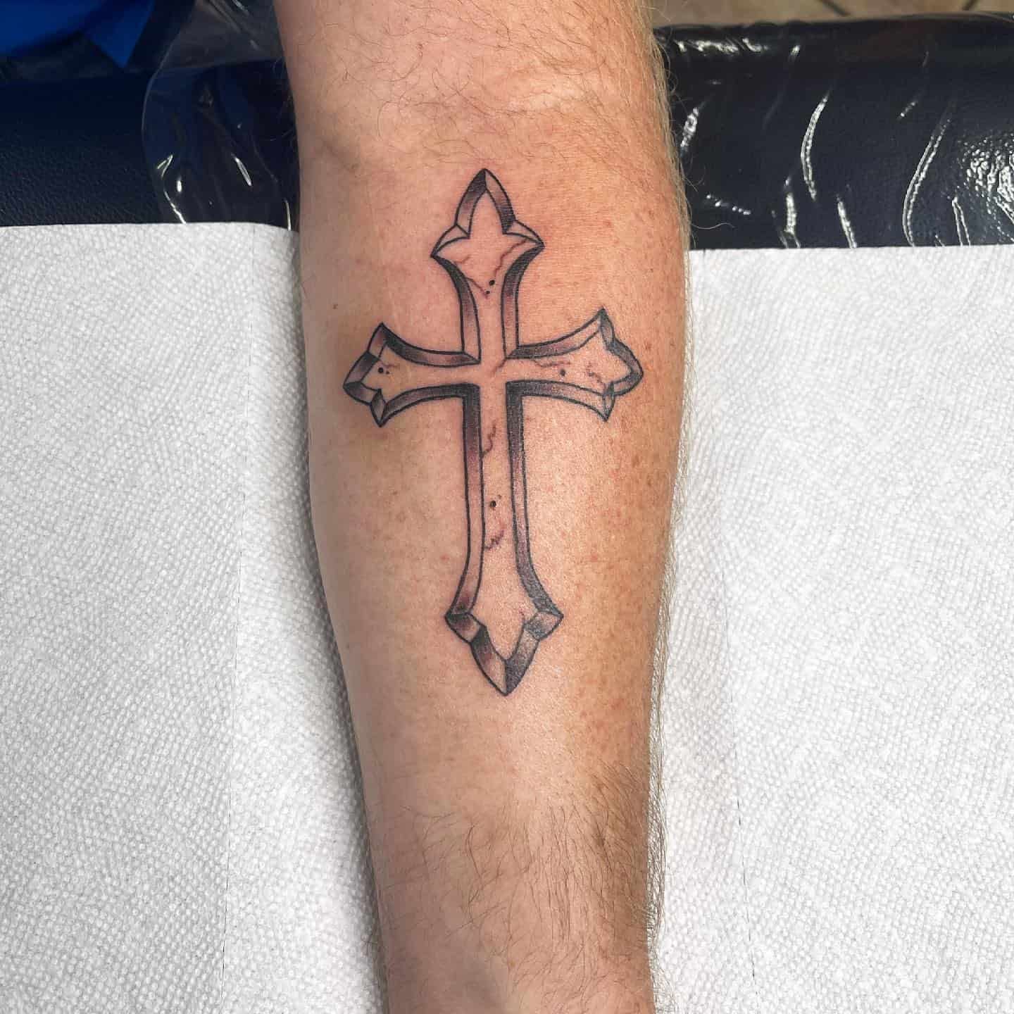 cross tattoos for forearm