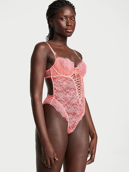 victoria secret bodysuit pink