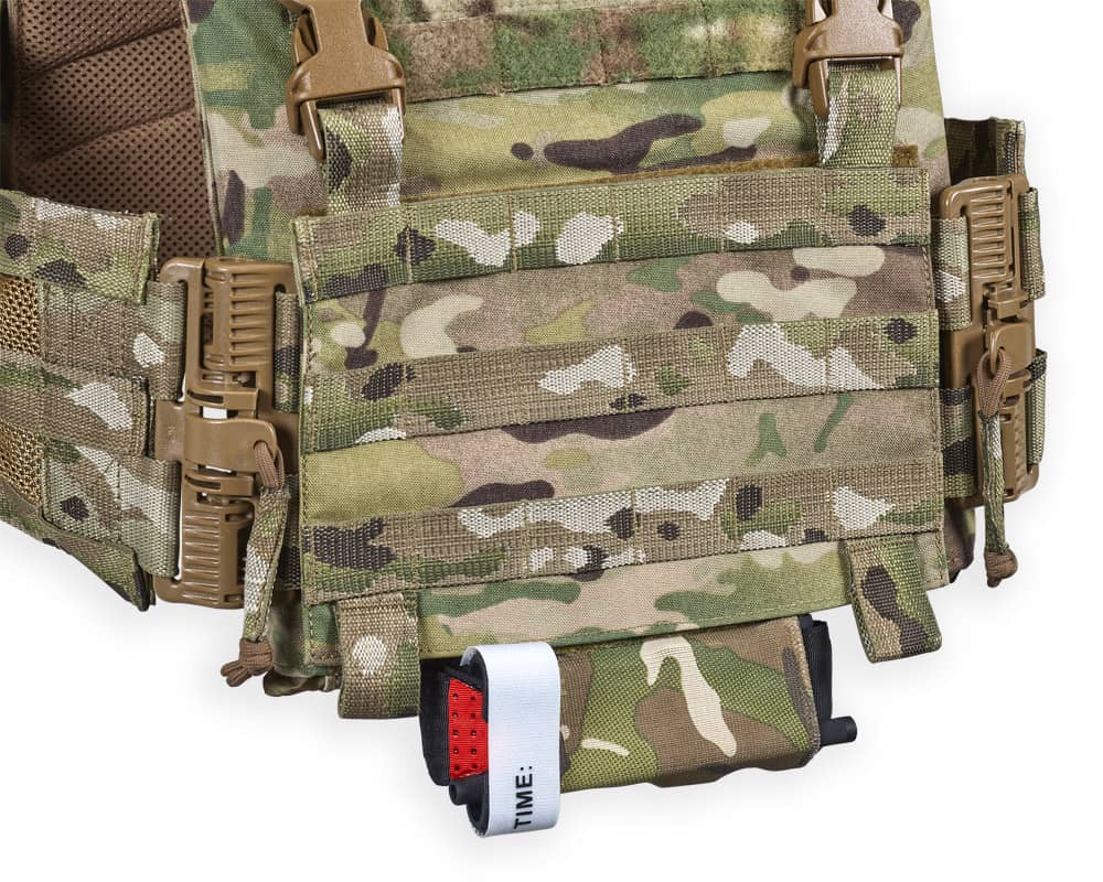 tourniquet placement on plate carrier