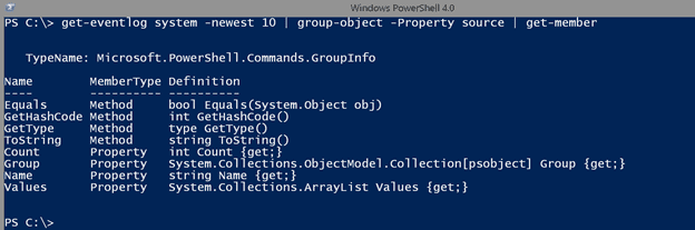 powershell group object