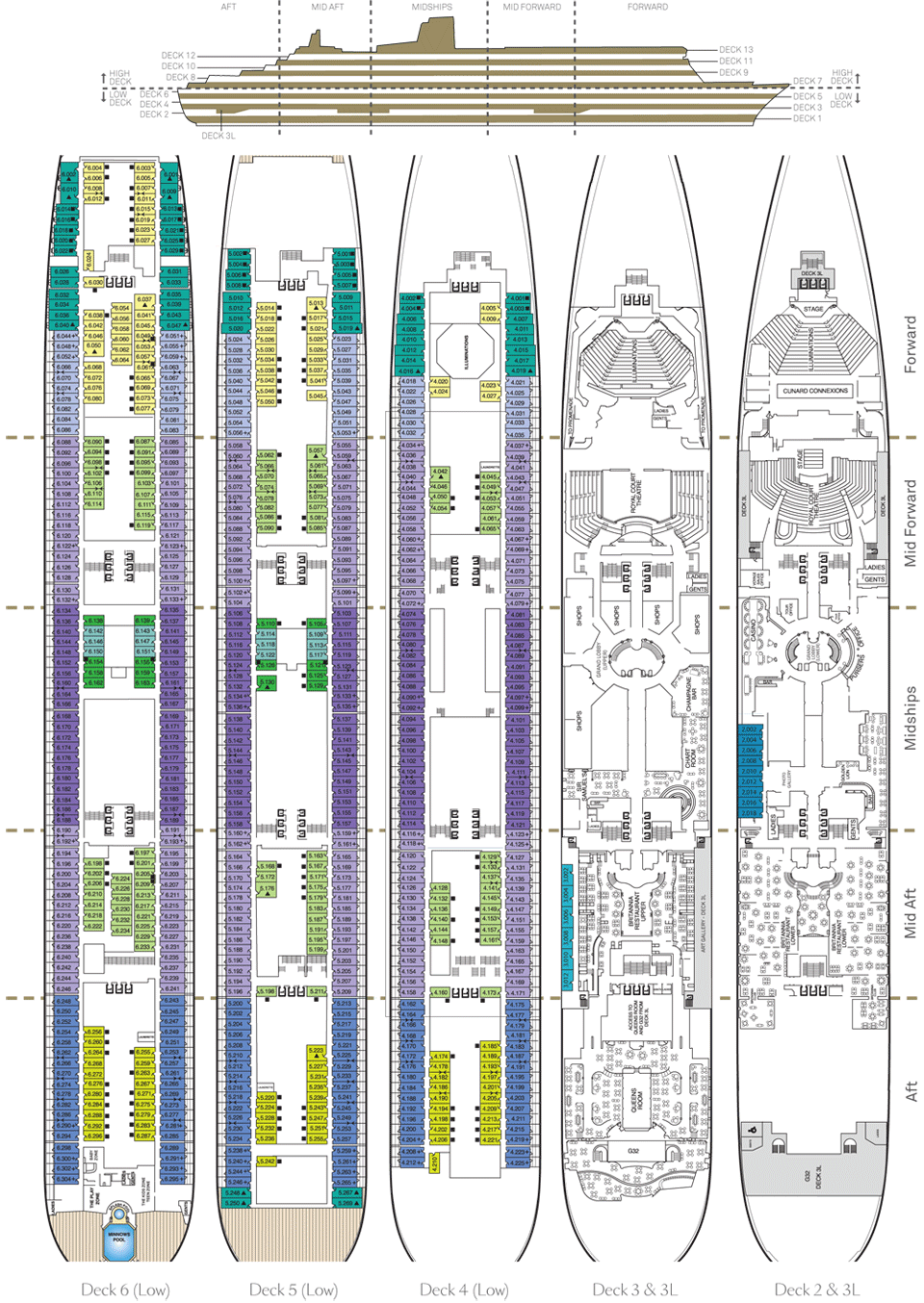 cunard deck plans queen mary 2