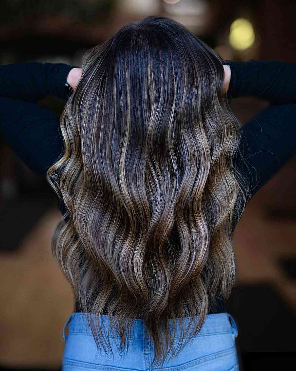 balayage colours for dark brown hair