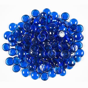 blue glass pebbles