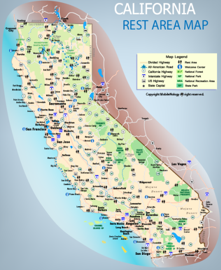 rest stops on i5