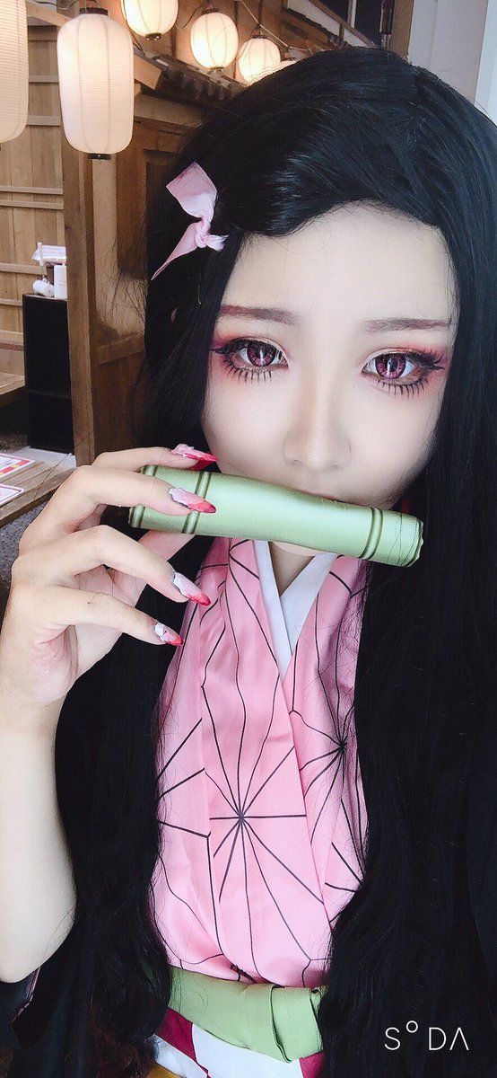 nezuko maquillaje