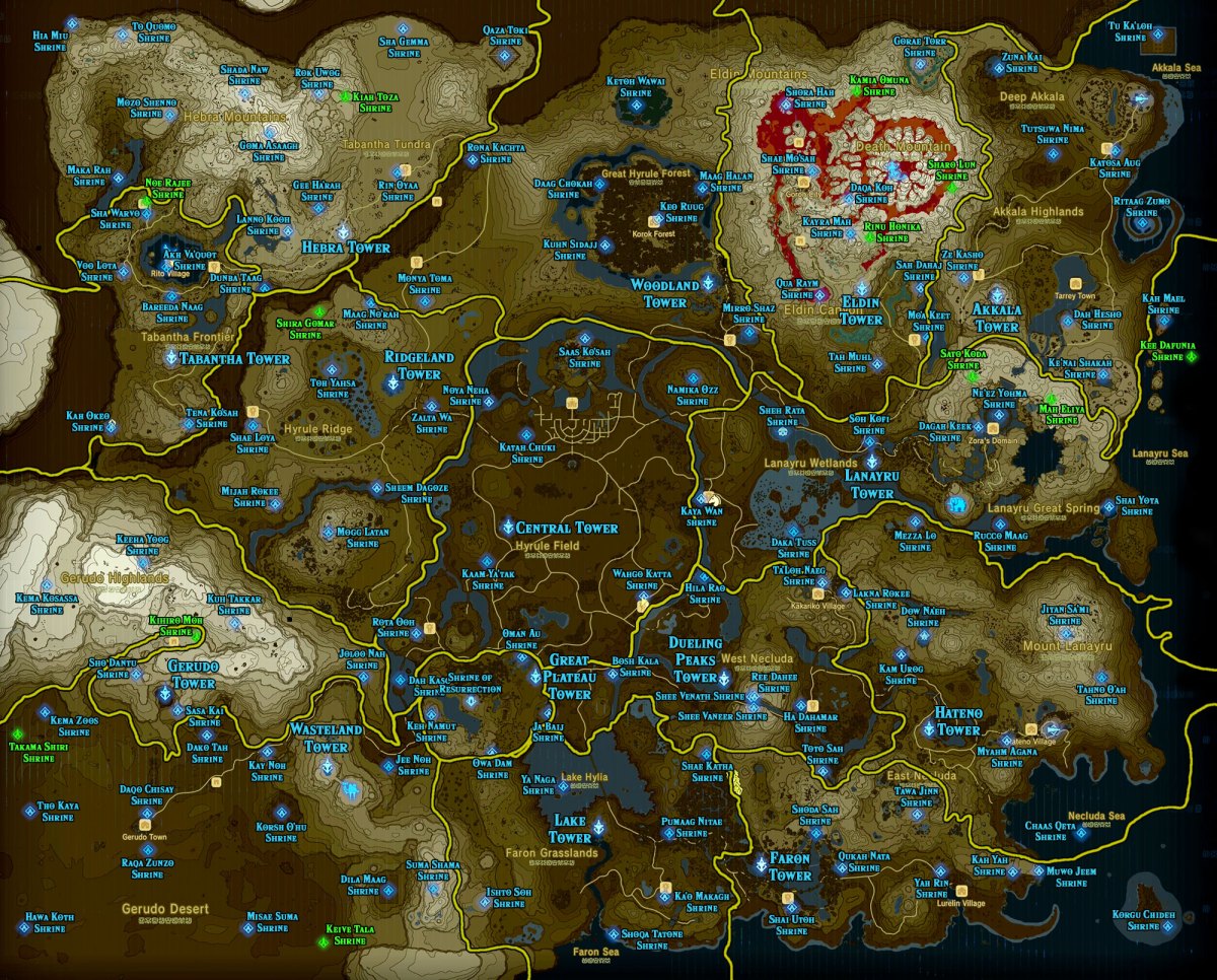 zelda shrine locations map