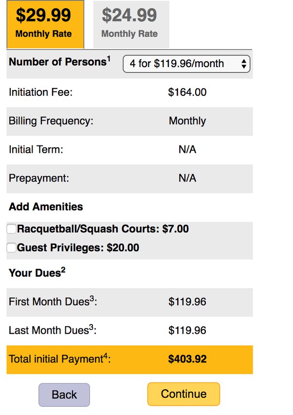 la fitness price