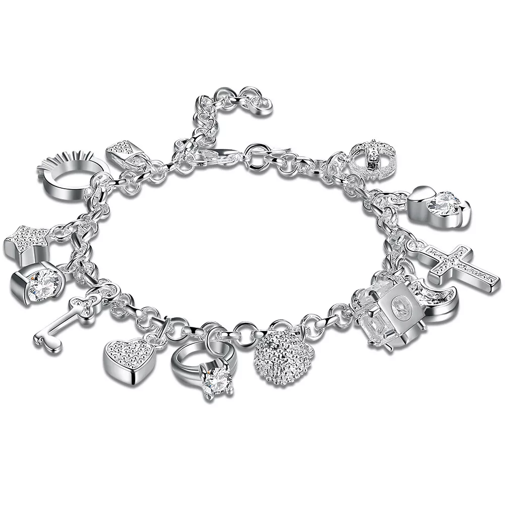 925 sterling silver charm bracelet