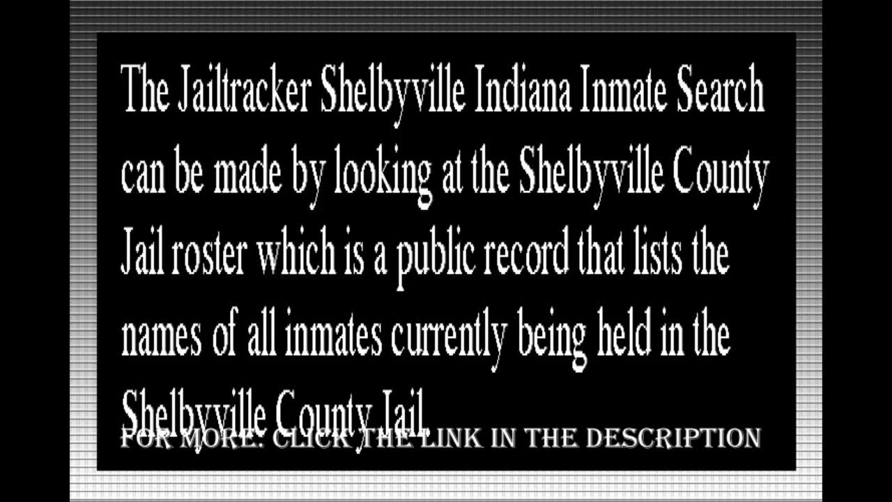 jailtracker shelbyville indiana