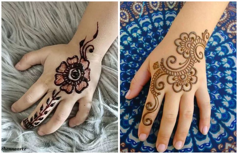 small baby hand mehndi design