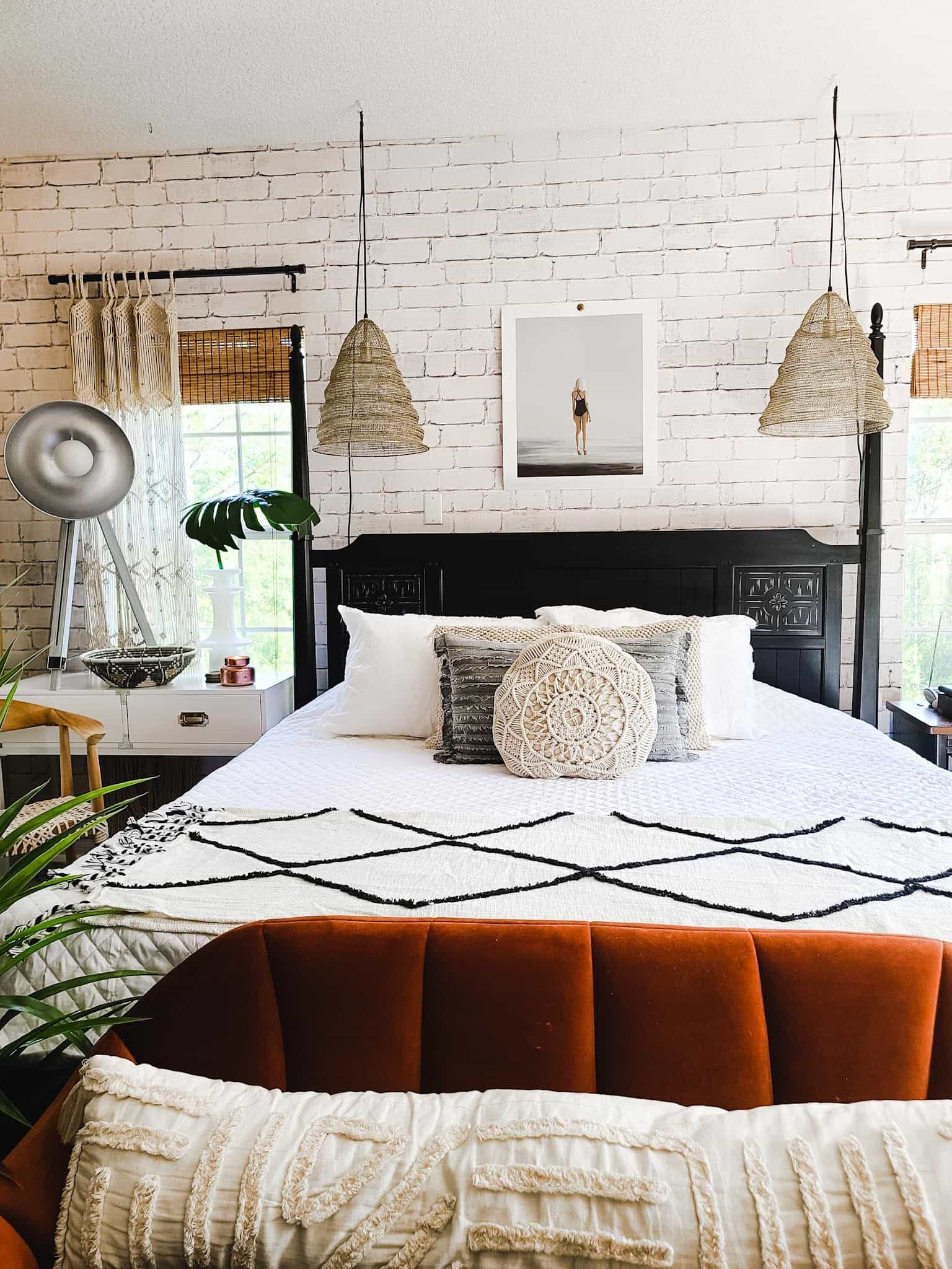 boho industrial bedroom