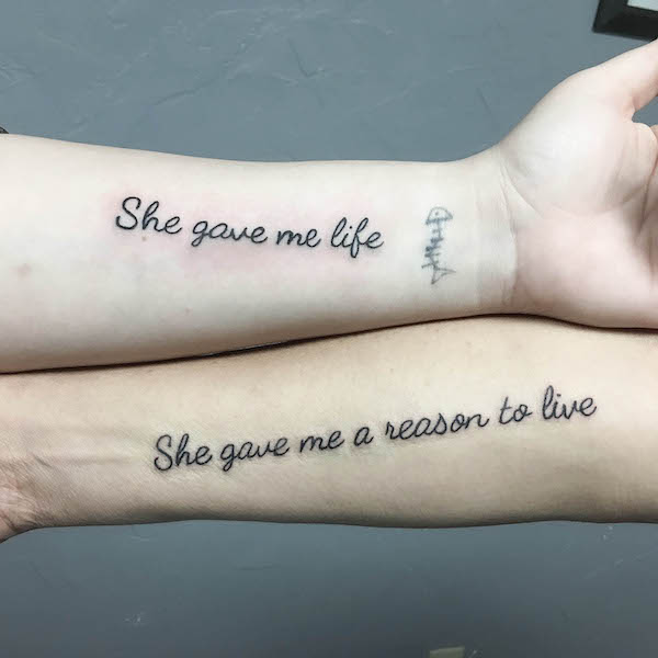 mother and son tattoo quotes