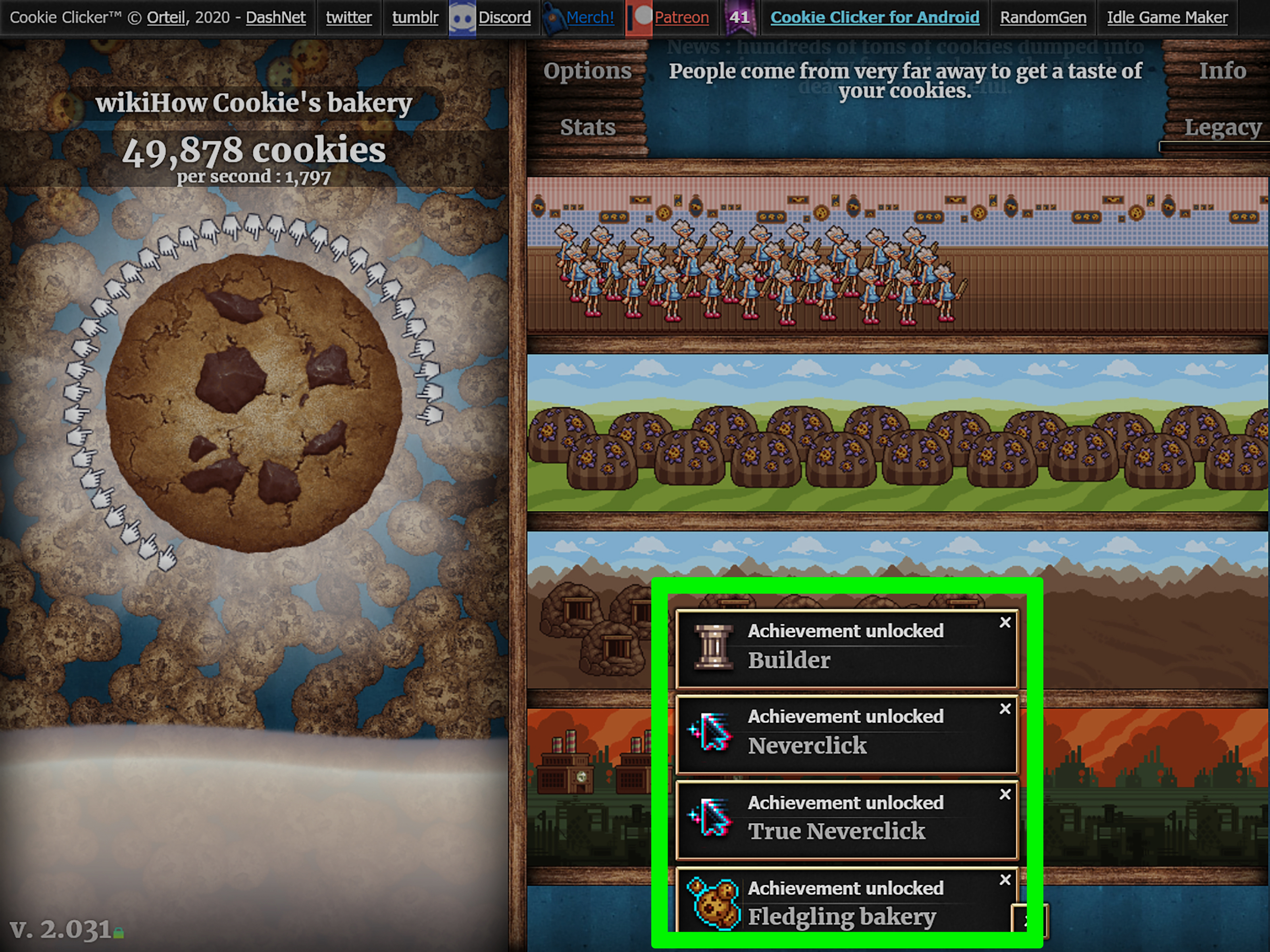 cookie clicker achievements