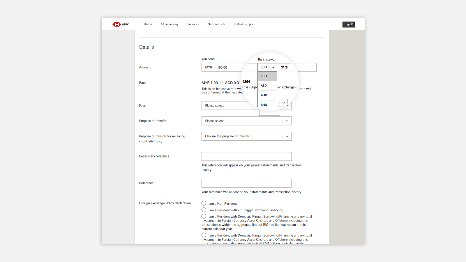 hsbc malaysia swift code list