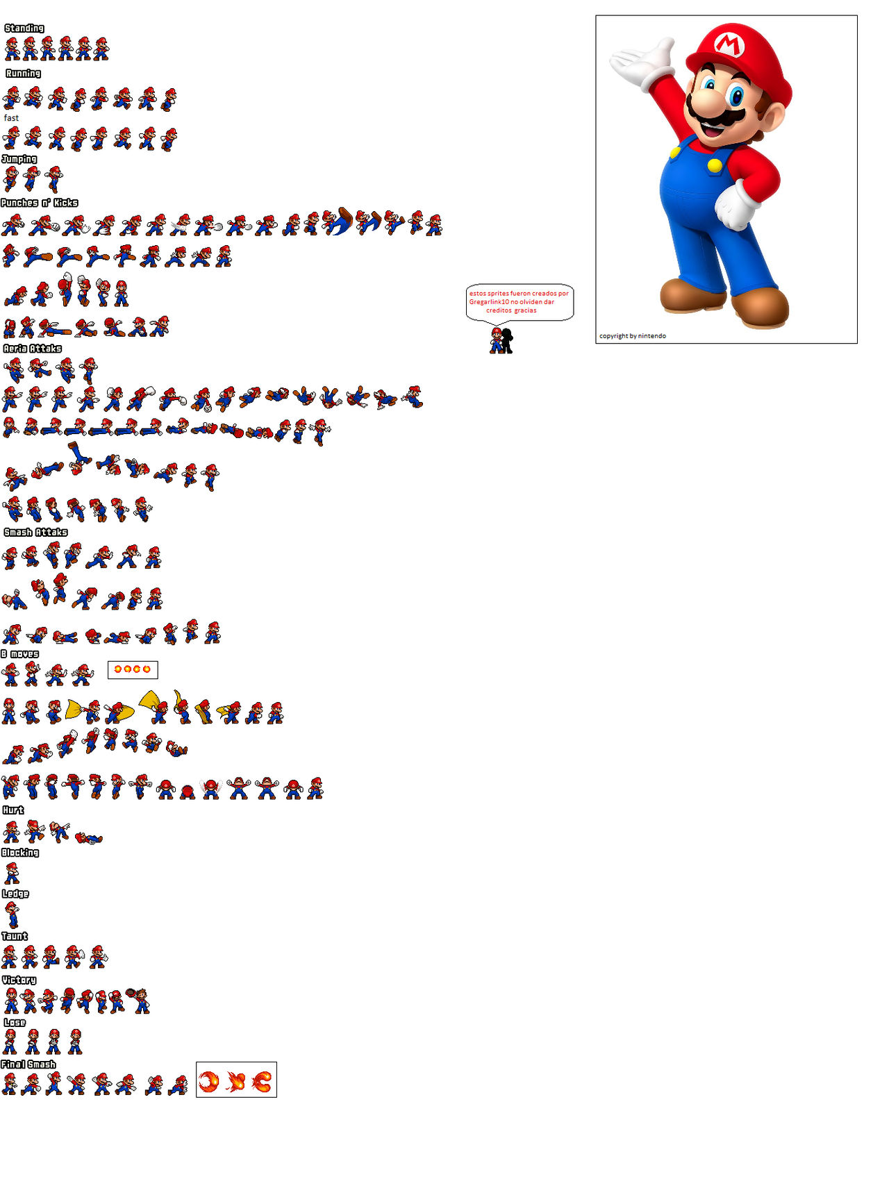 mario sprite sheet