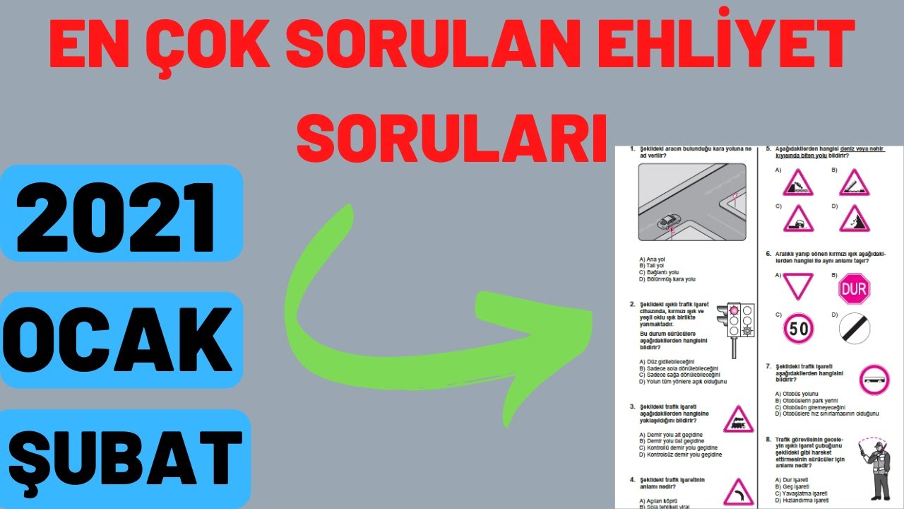 2021 ehliyet soruları