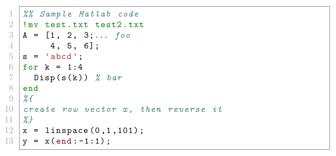 matlab latex