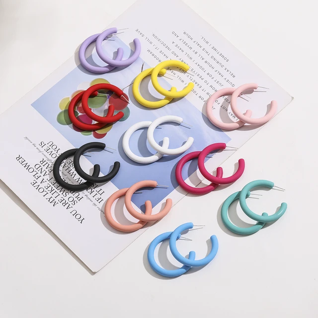 plastic hoop earrings