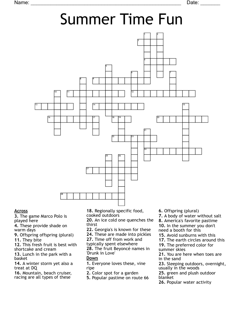 fun crossword