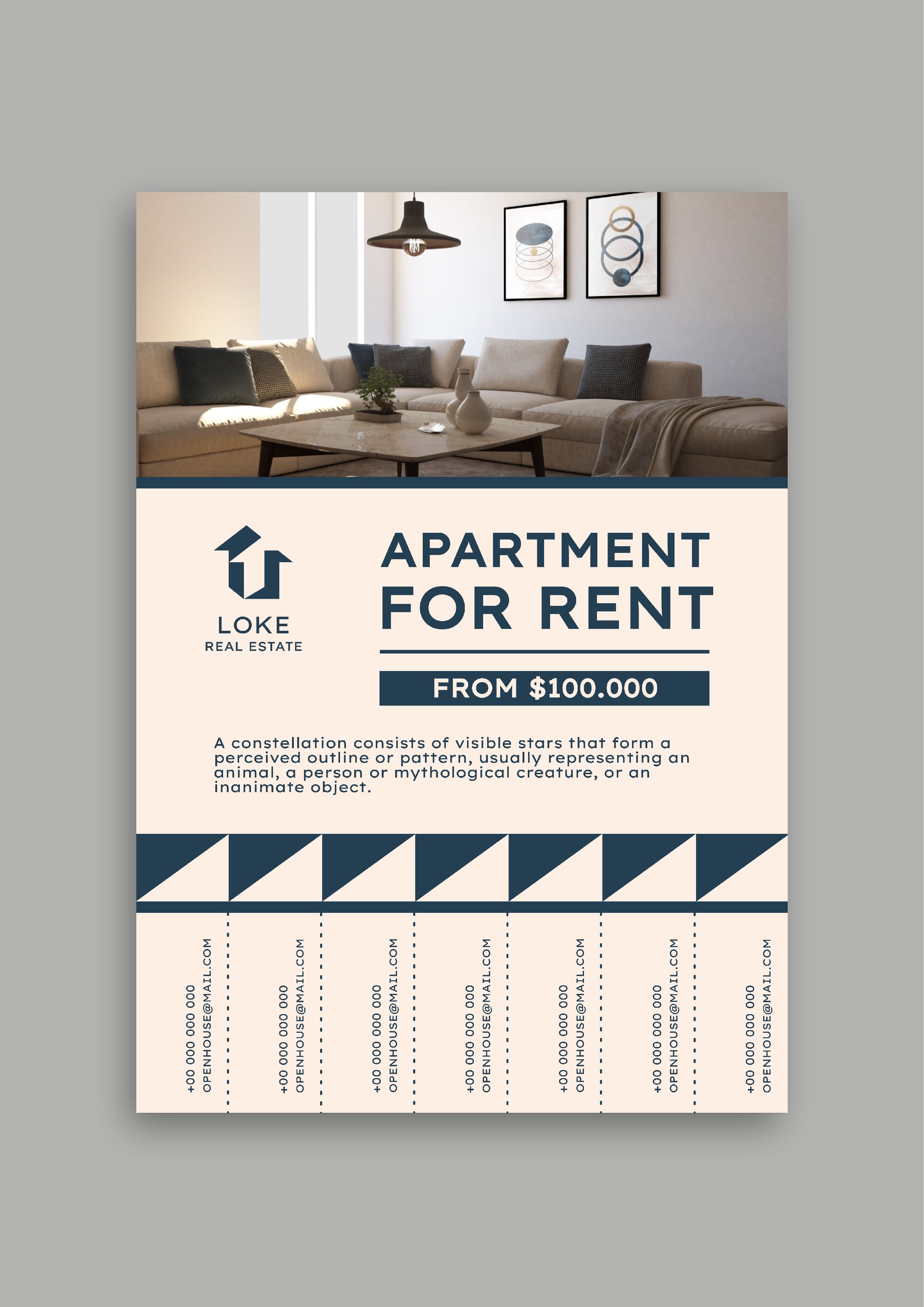 apartment for rent flyer