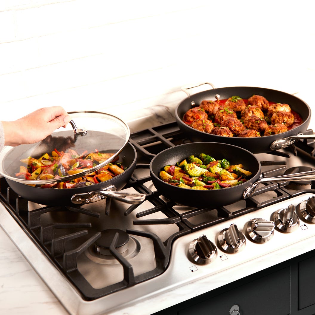 all-clad hard-anodized fry pan 3 piece set