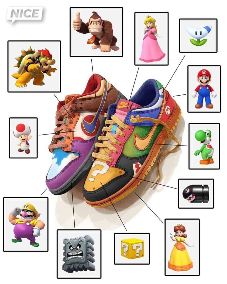 mario concept dunks