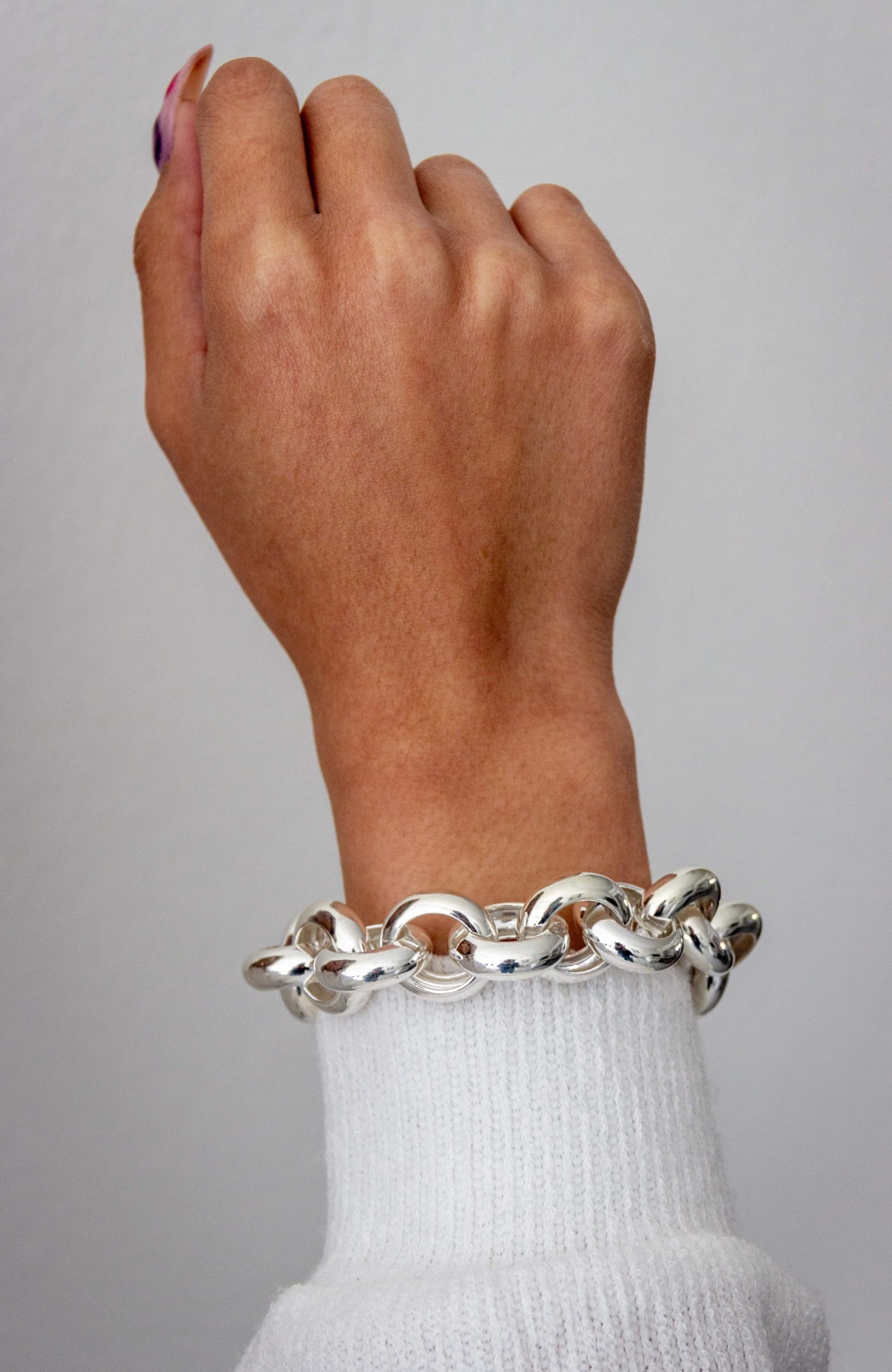 silver belcher bracelet womens