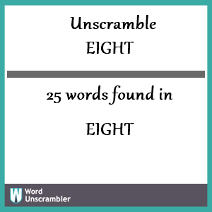 8 letter unscramble