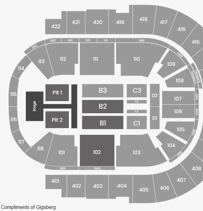 o2 seating arrangements